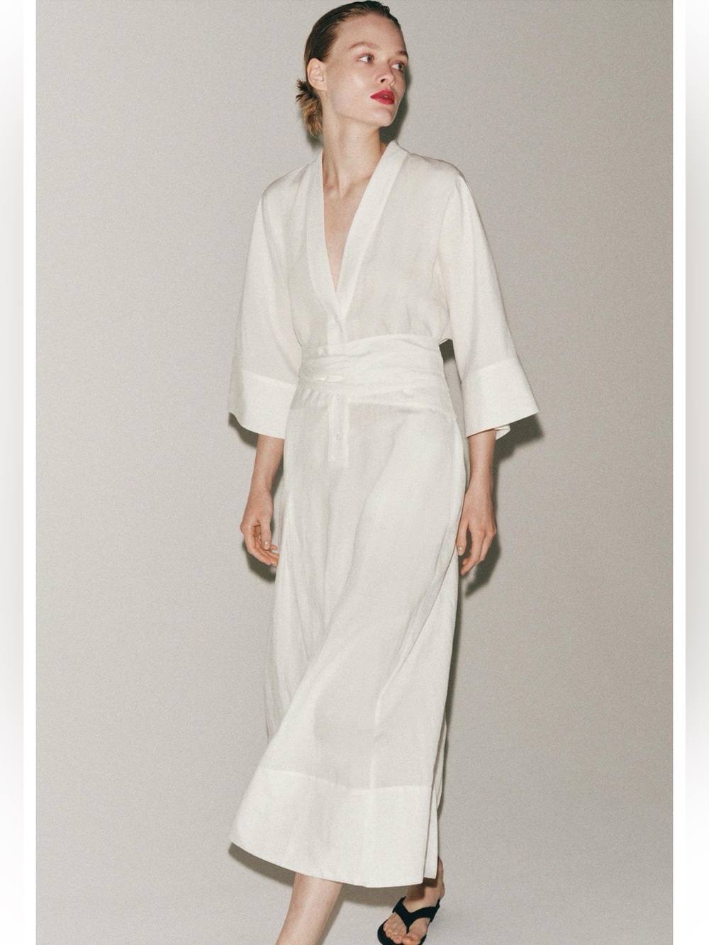ZW Collection Belted Midi Dress